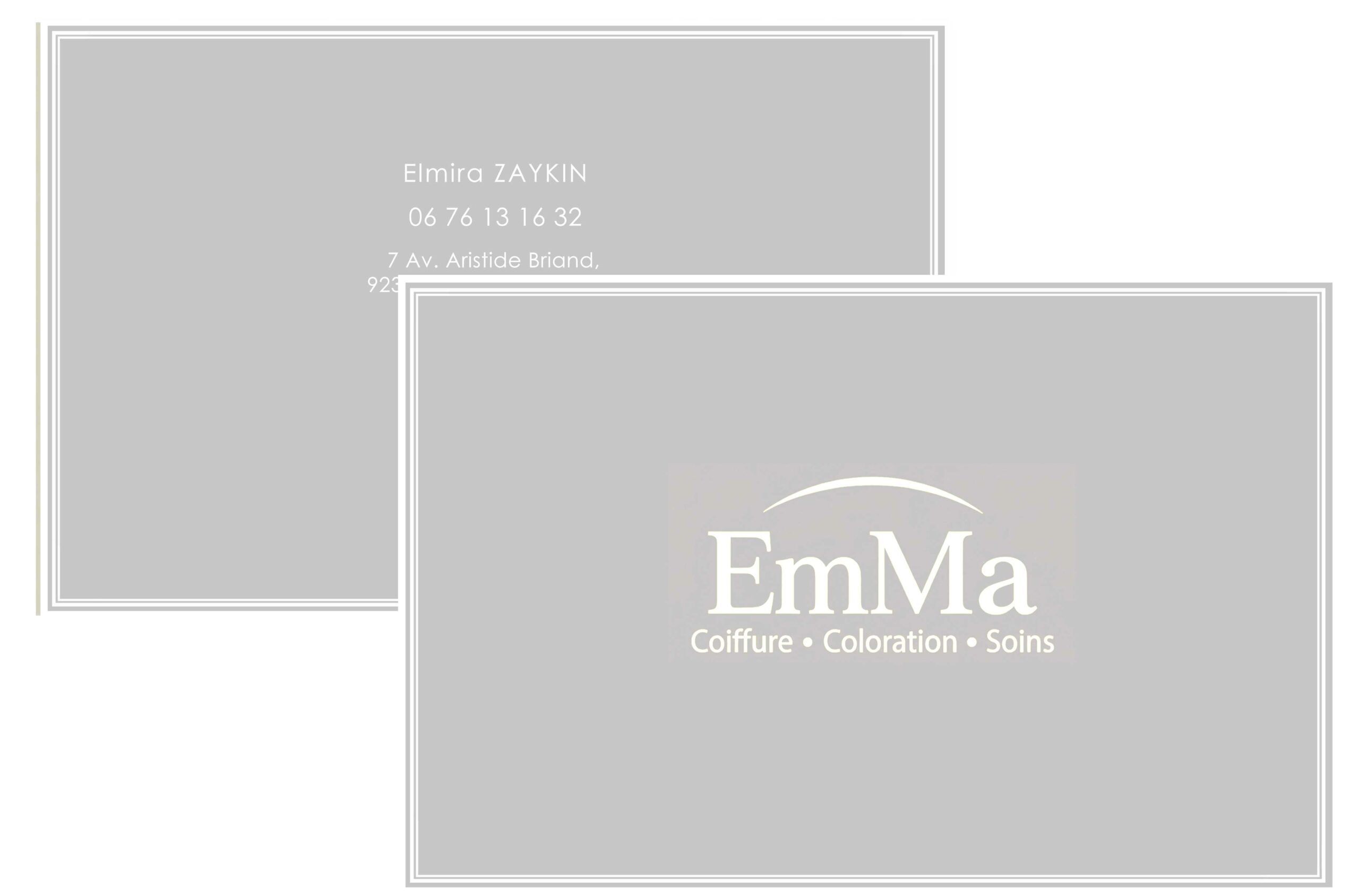 carte de visite Emma Coiffure – coordonnées salon coiffure bio Le Plessis-Robinson