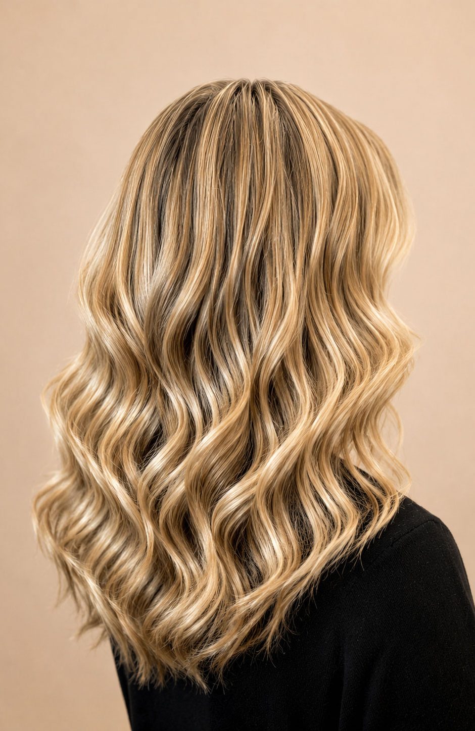 Balayage blond lumineux avec ondulations naturelles réalisé chez EmMa Coiffure